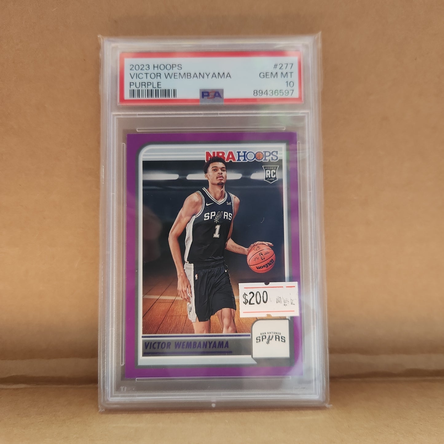 2023 NBA HOOPS VICTOR WEMBANYAMA PURPLE PSA 10