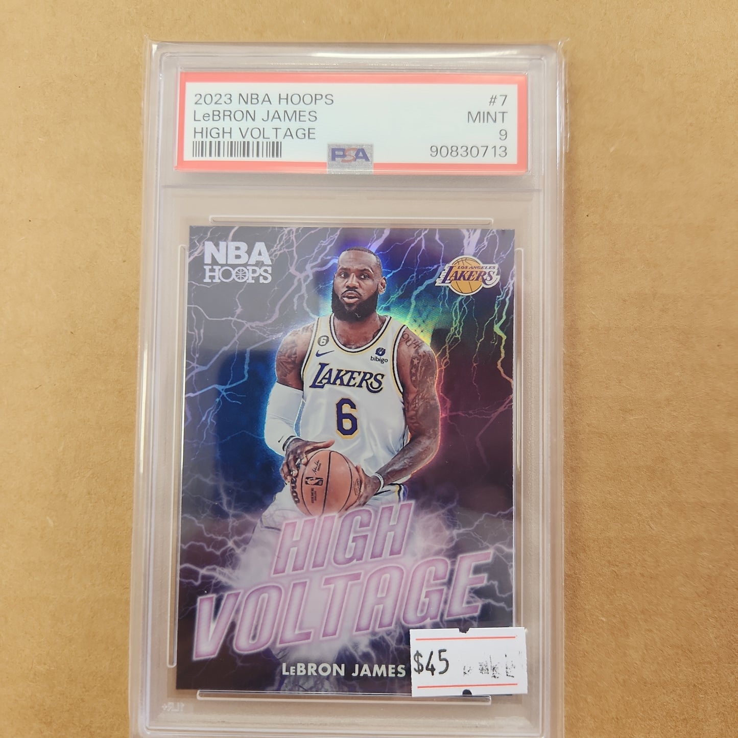 2023 NBA HOOPS LEBRON JAMES HIGH VOLTAGE PSA 9