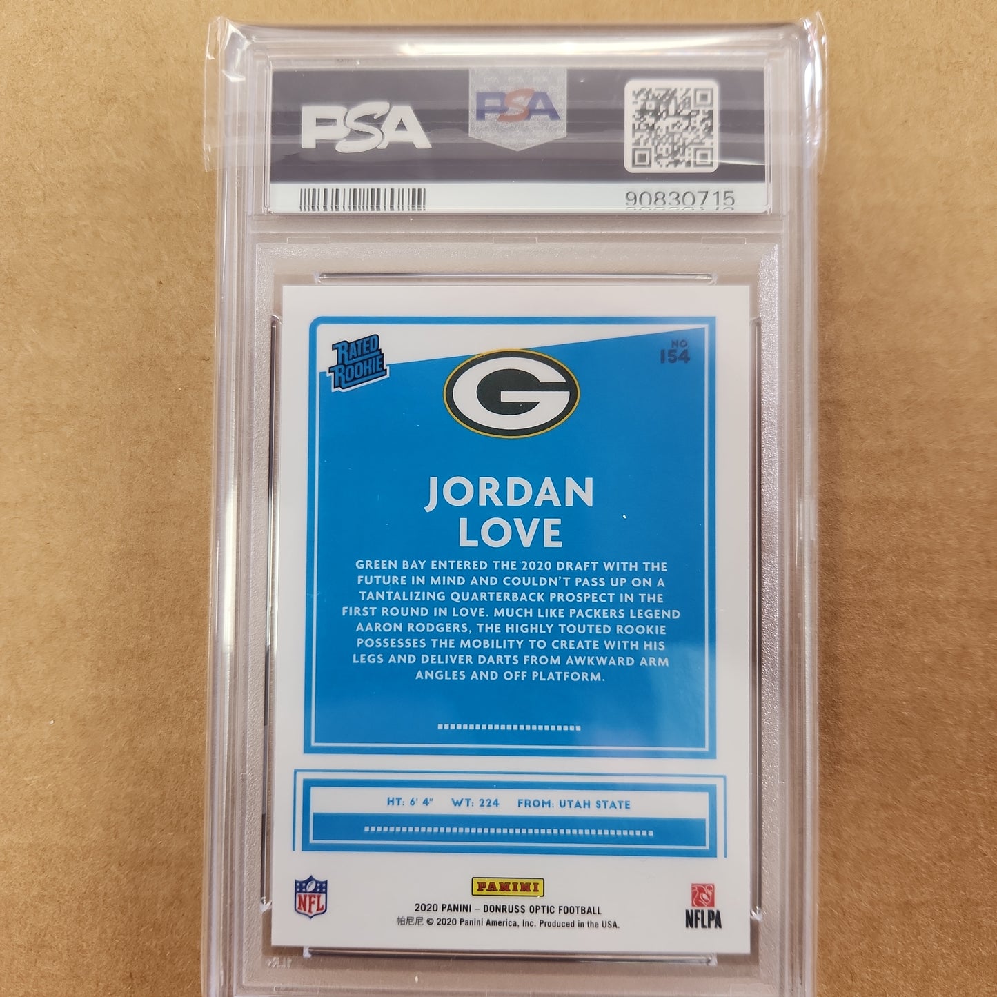 2020 PANINI DONRUSS OPTIC JORDAN LOVE PSA 10