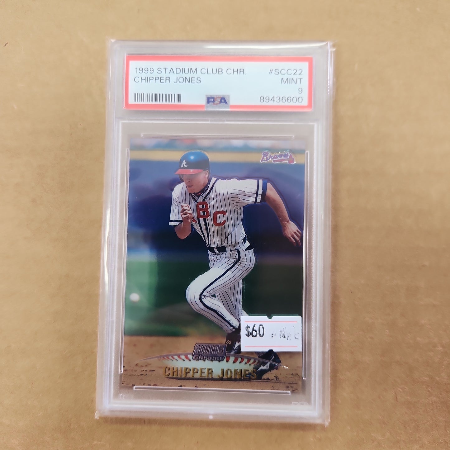 1999  STADIUM CLUB CHR CHIPPER JONES PSA 9