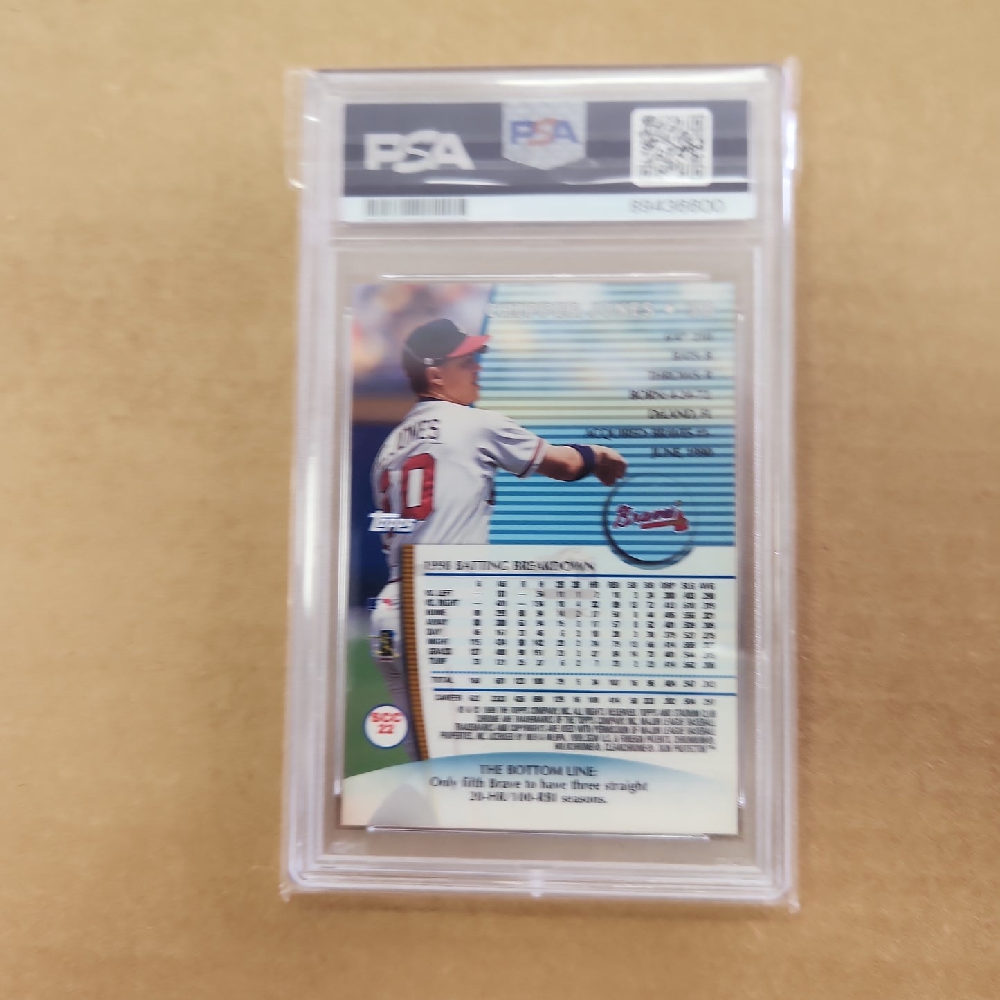 1999  STADIUM CLUB CHR CHIPPER JONES PSA 9